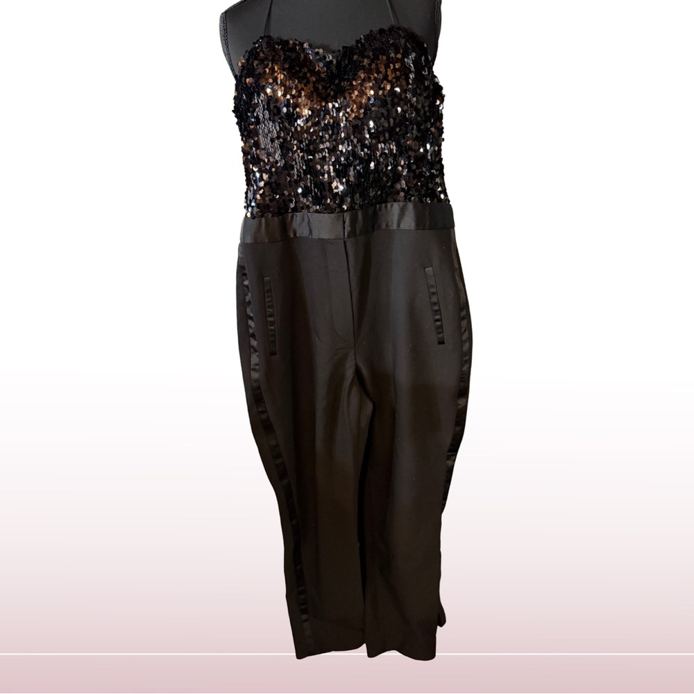 Zara Black Sequin Jumpsuit